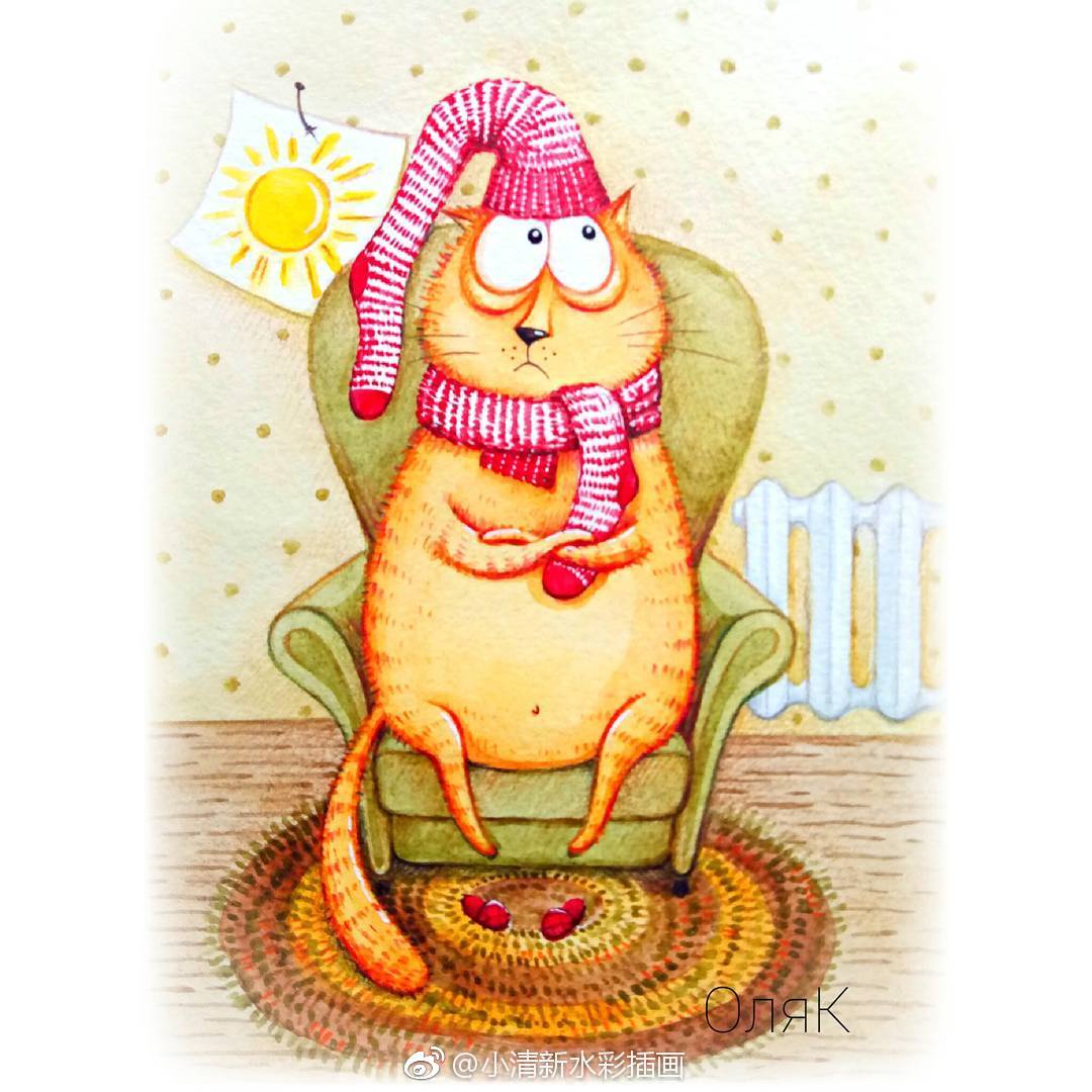 手绘水彩插画~很可爱~~
 ins:olga_kuuu (转)via @ins插画