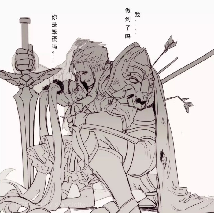 图源:见水印安琪拉&亚瑟我愿做你的骑士,为你披荆斩棘!为你承受厄运!