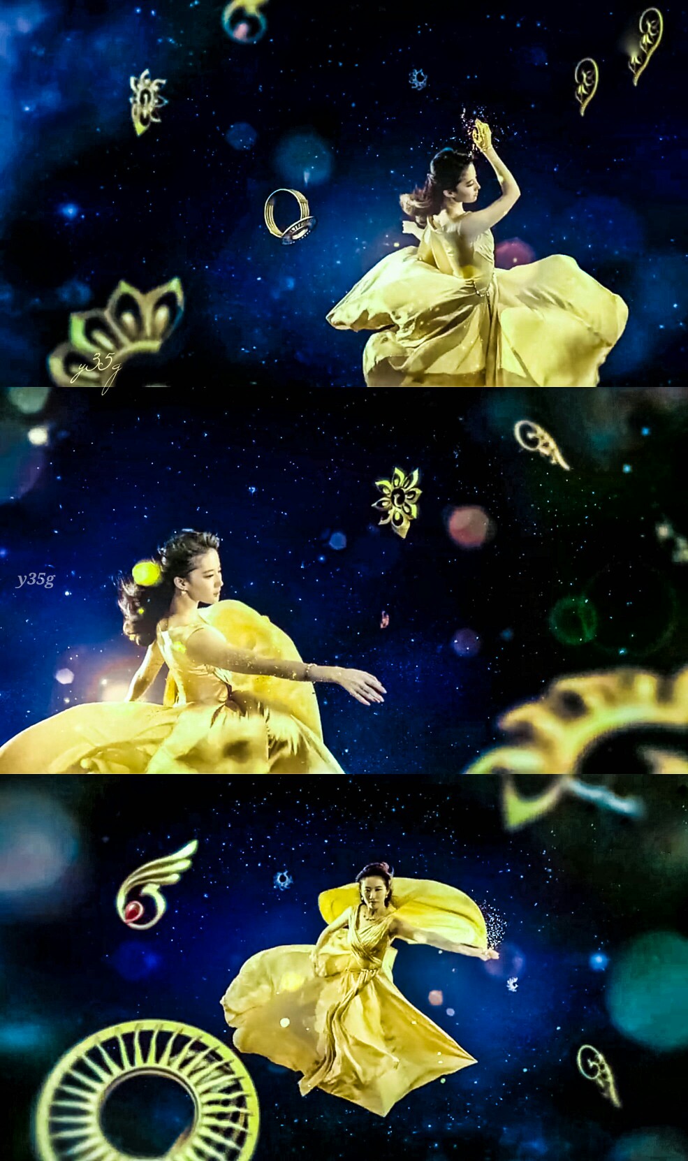 刘亦菲 中国黄金代言人中国黄金 动情悦心 珍我如金宇宙之中 女神诞生
