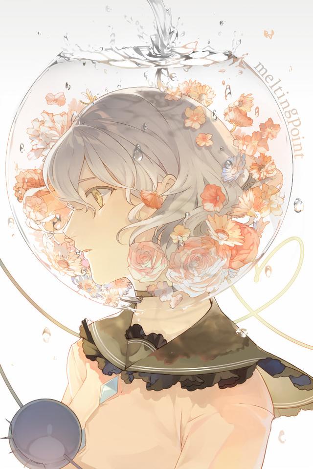 动漫女 头像细腻意境精致唯美 清雅韩国插画师:gig ggul