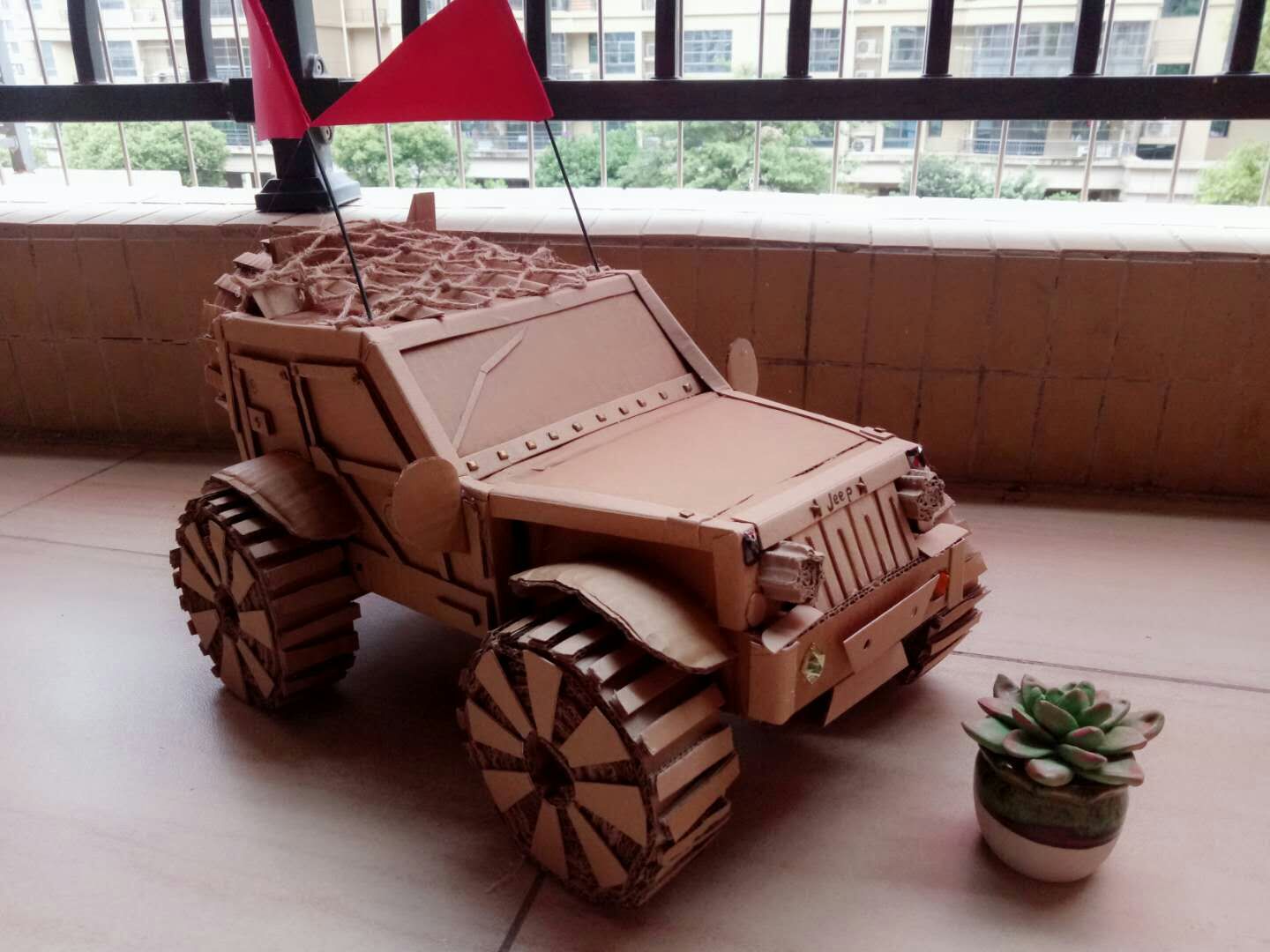 纸艺 刻纸 剪纸 卡通 模型 瓦楞纸 纸箱 手工制作 花 唯美 清新 欧美