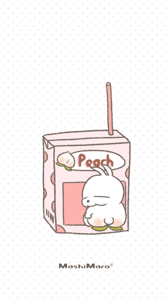 流氓兔盐系壁纸 我pick蜜桃茶!