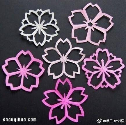 樱花的剪法 超美樱花剪纸手工制作图解教程