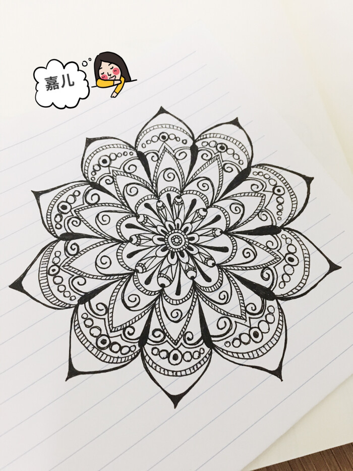 随手涂鸦,禅绕画,花,手绘