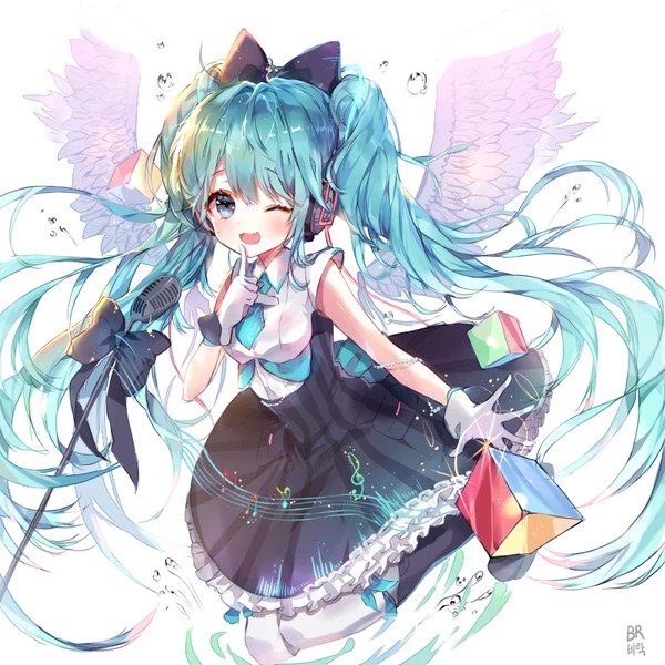 〔艺术家:漫〕二次元 少女初音未来 miku 公主殿下画师:br/びろく