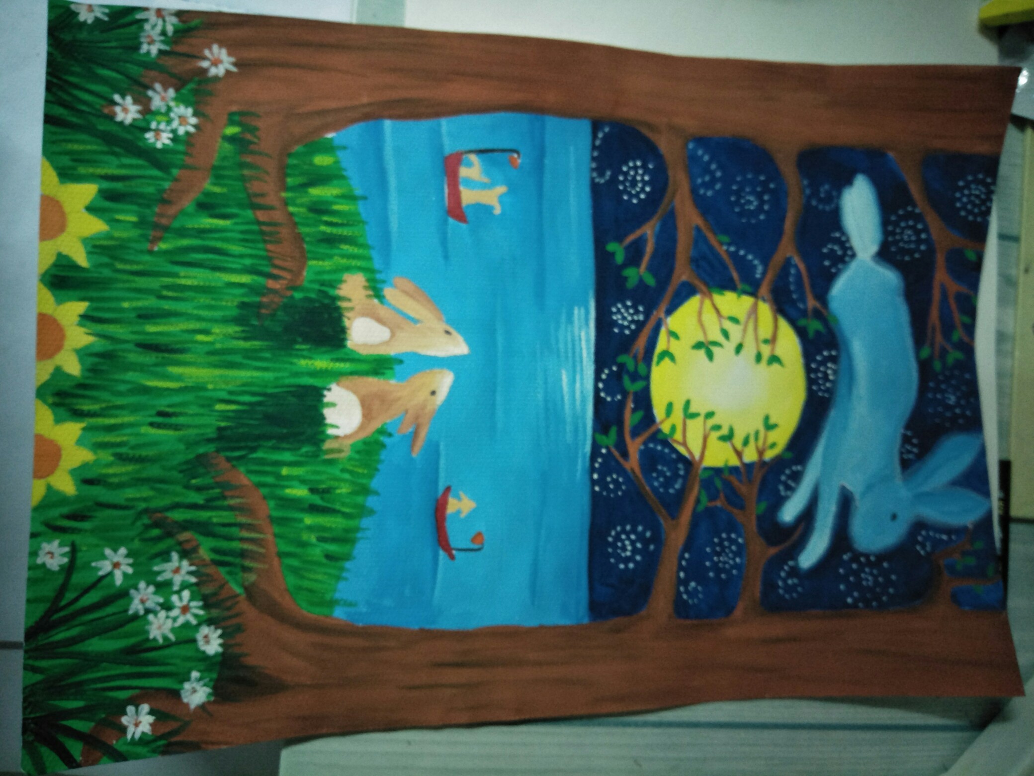给小朋友们备的水粉画