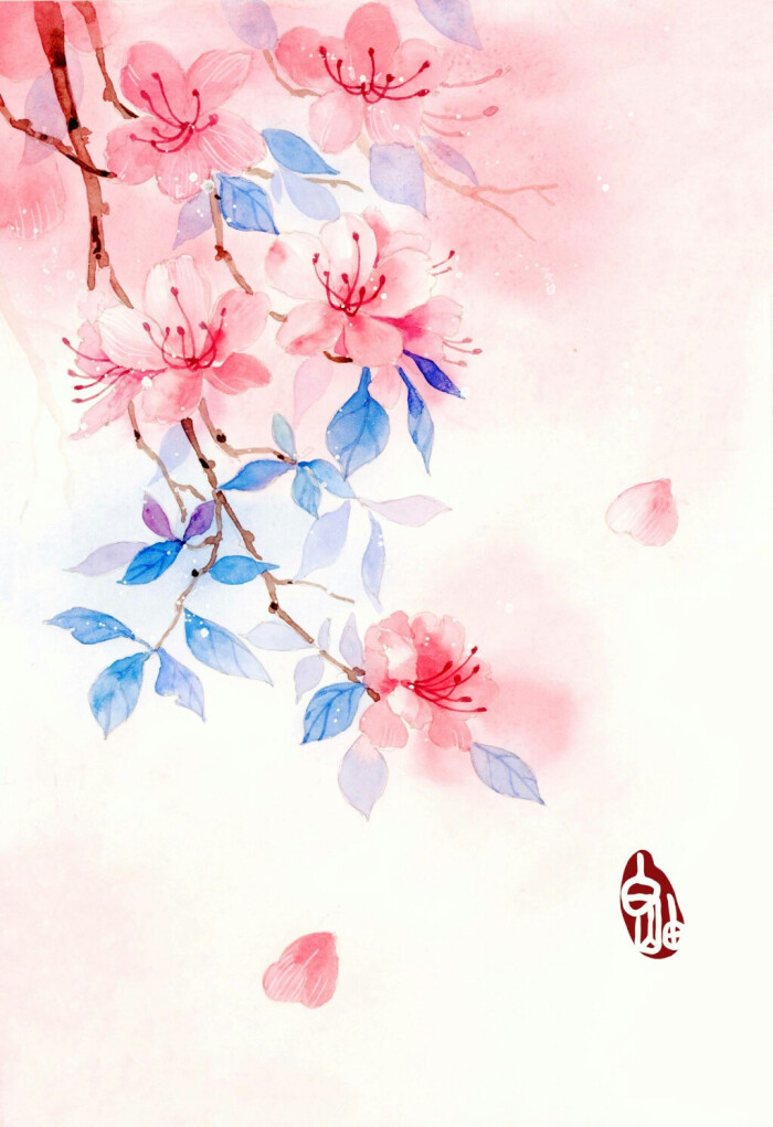 〔 水彩 〕 作者" 白岫樱花