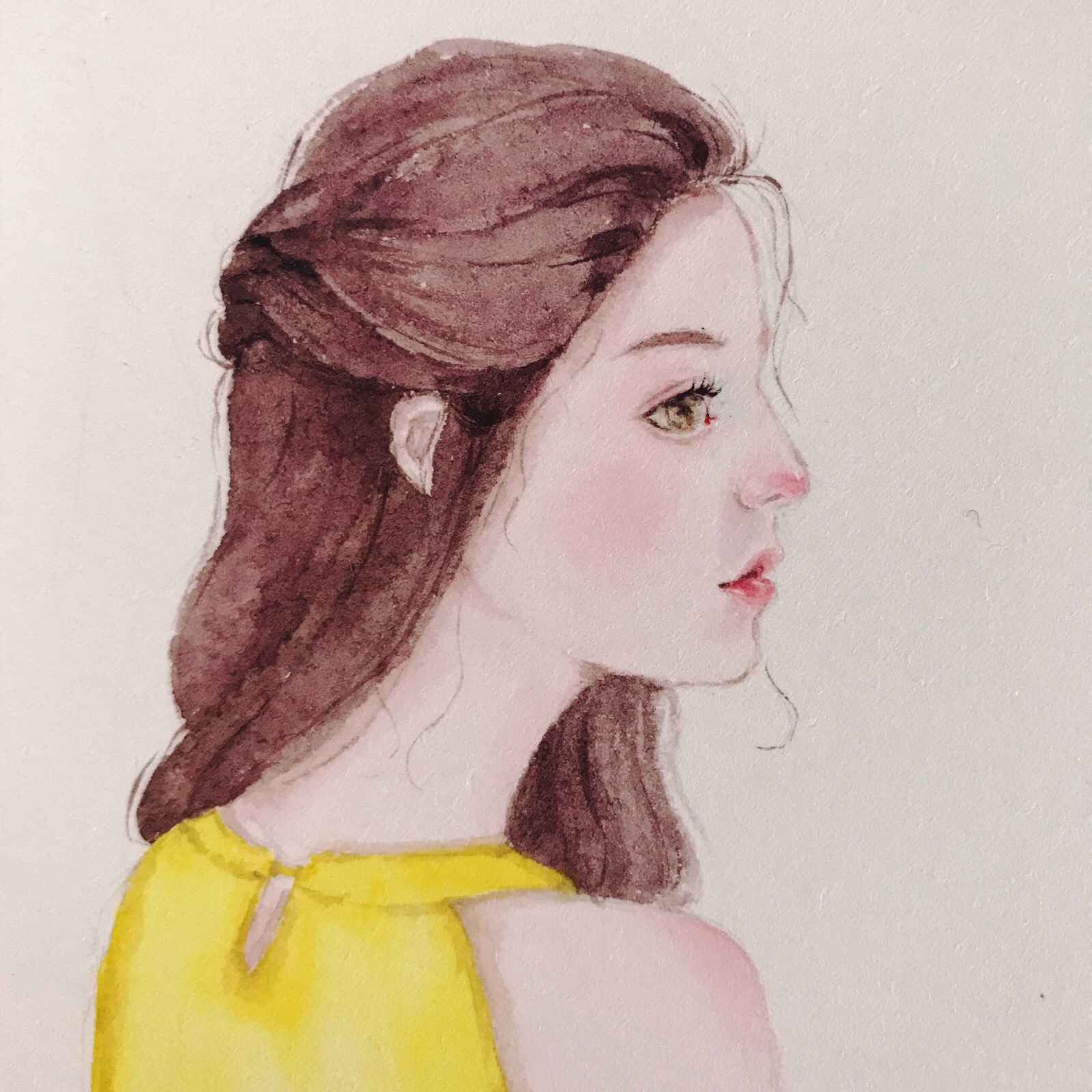 水彩女孩