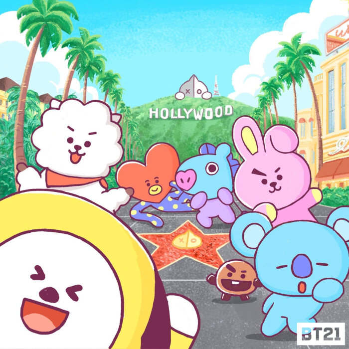 bt21 van koya rj shooky mang chimmy tata cooky