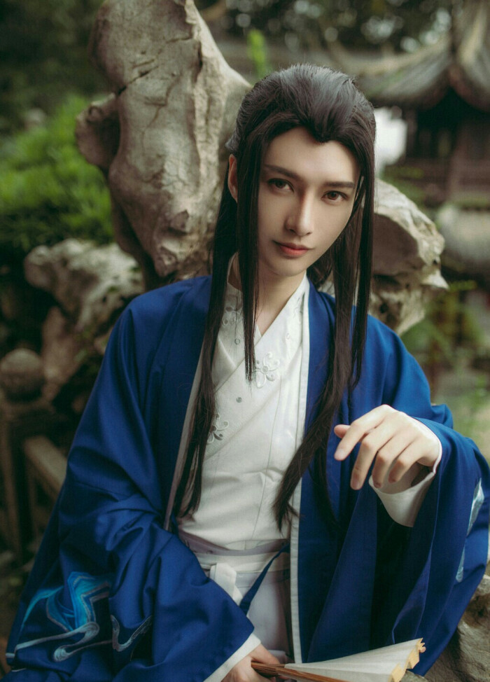 淡辉夕颜,公子如玉,是你执一把青伞,为我许下一世长安)古风真人男头 