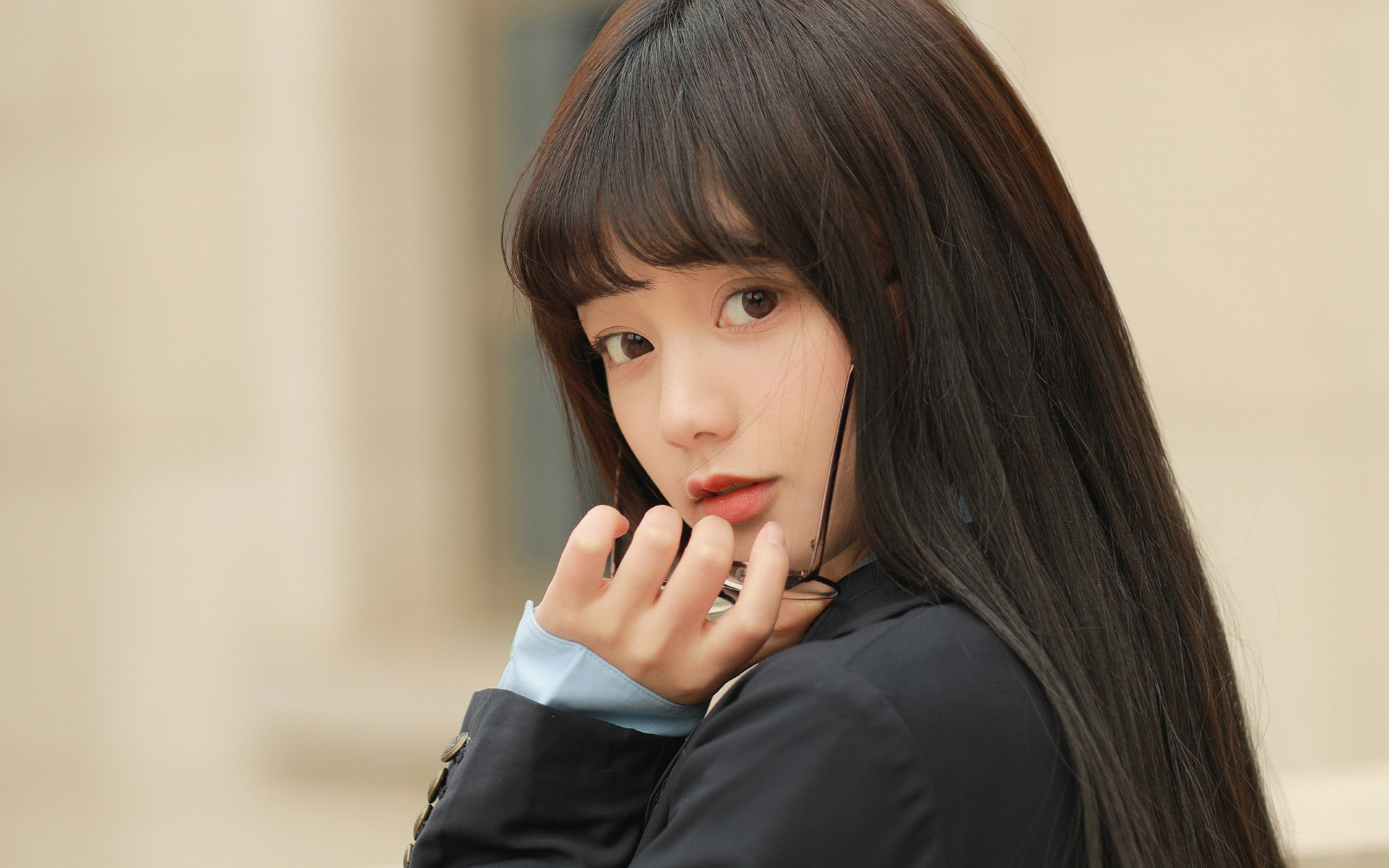 少女写真 横向桌面壁纸 jk制服 可爱
