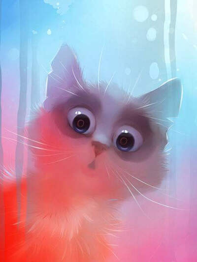 一周壁纸精选:插画师apofiss笔下可爱猫咪壁纸