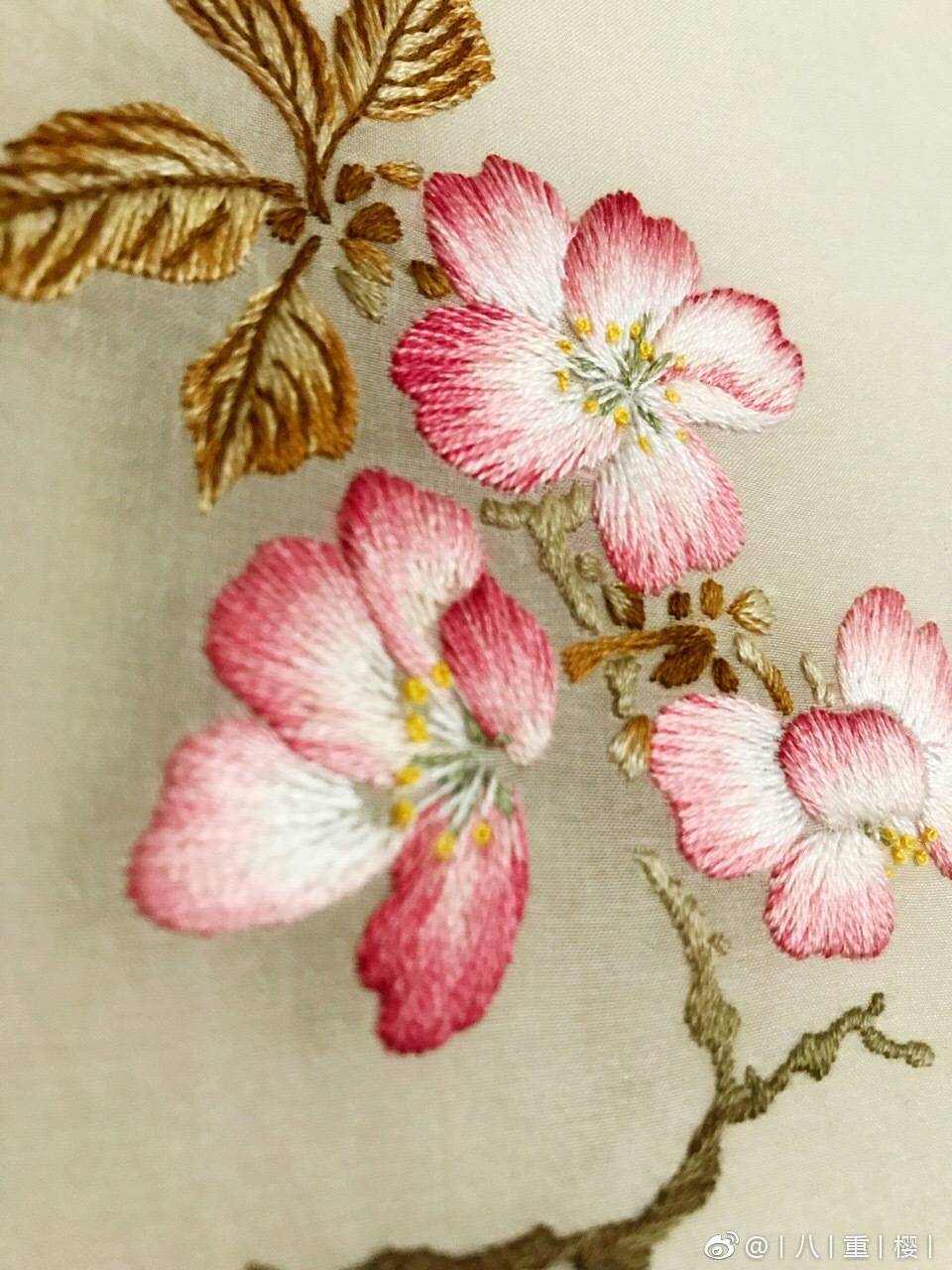 樱花刺绣图样图片