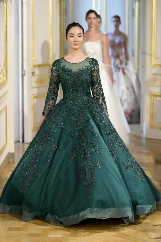 azulant akora:金色与银色的完美结合搭配珠花的高定婚纱礼服