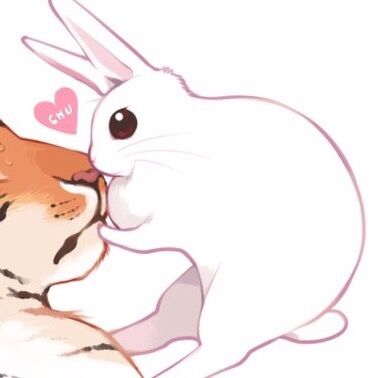 兔子和老虎情侣头像图片