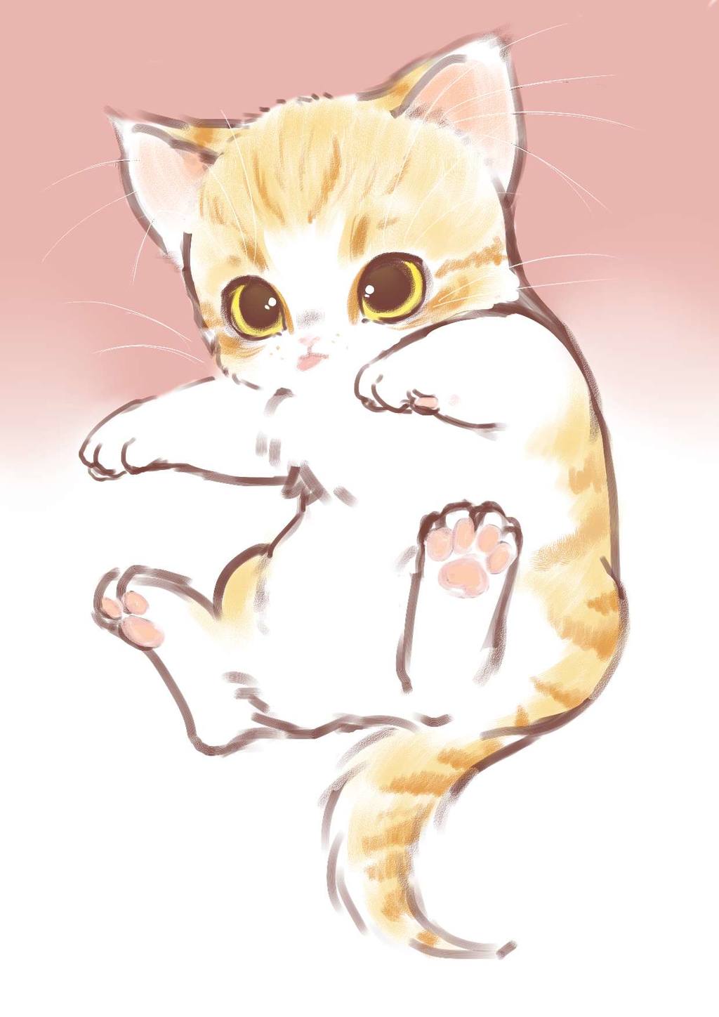 手绘 猫咪 动物 萌 可爱