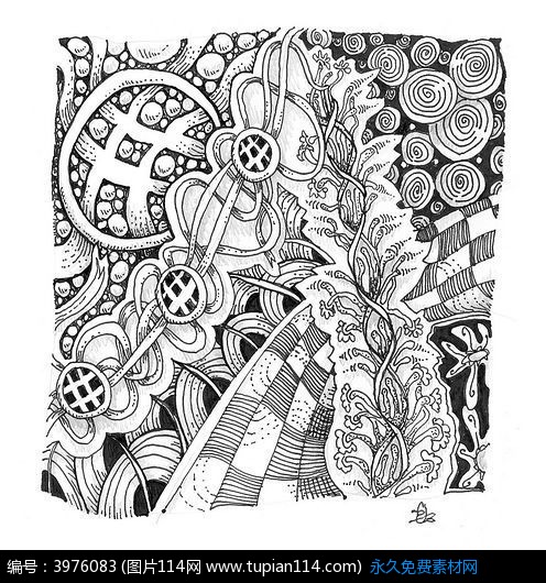 黑白画 