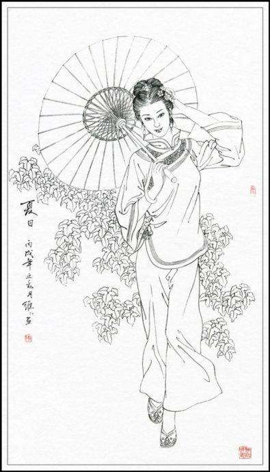 人物速写,线描