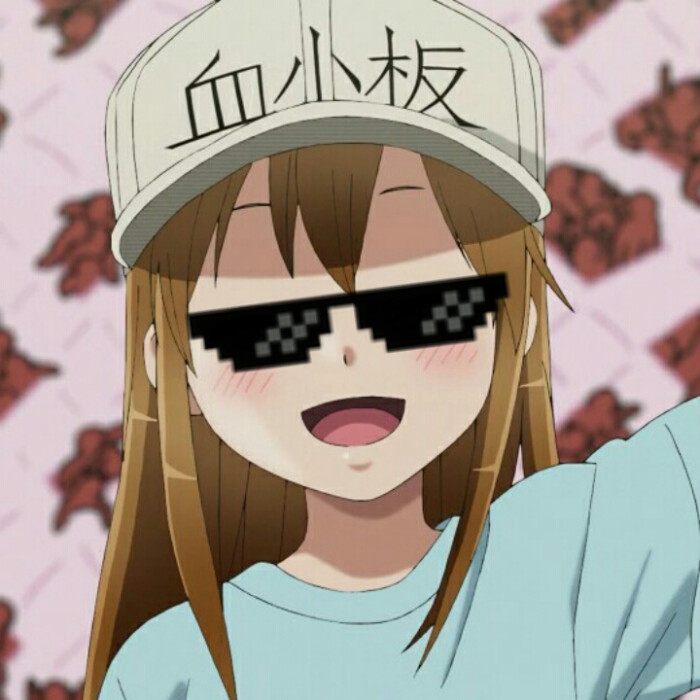 血小板,头像,马赛克眼镜