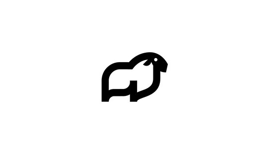 一组简笔画,有关于动物logo设计的案例,既简单又能明显的感受到画画