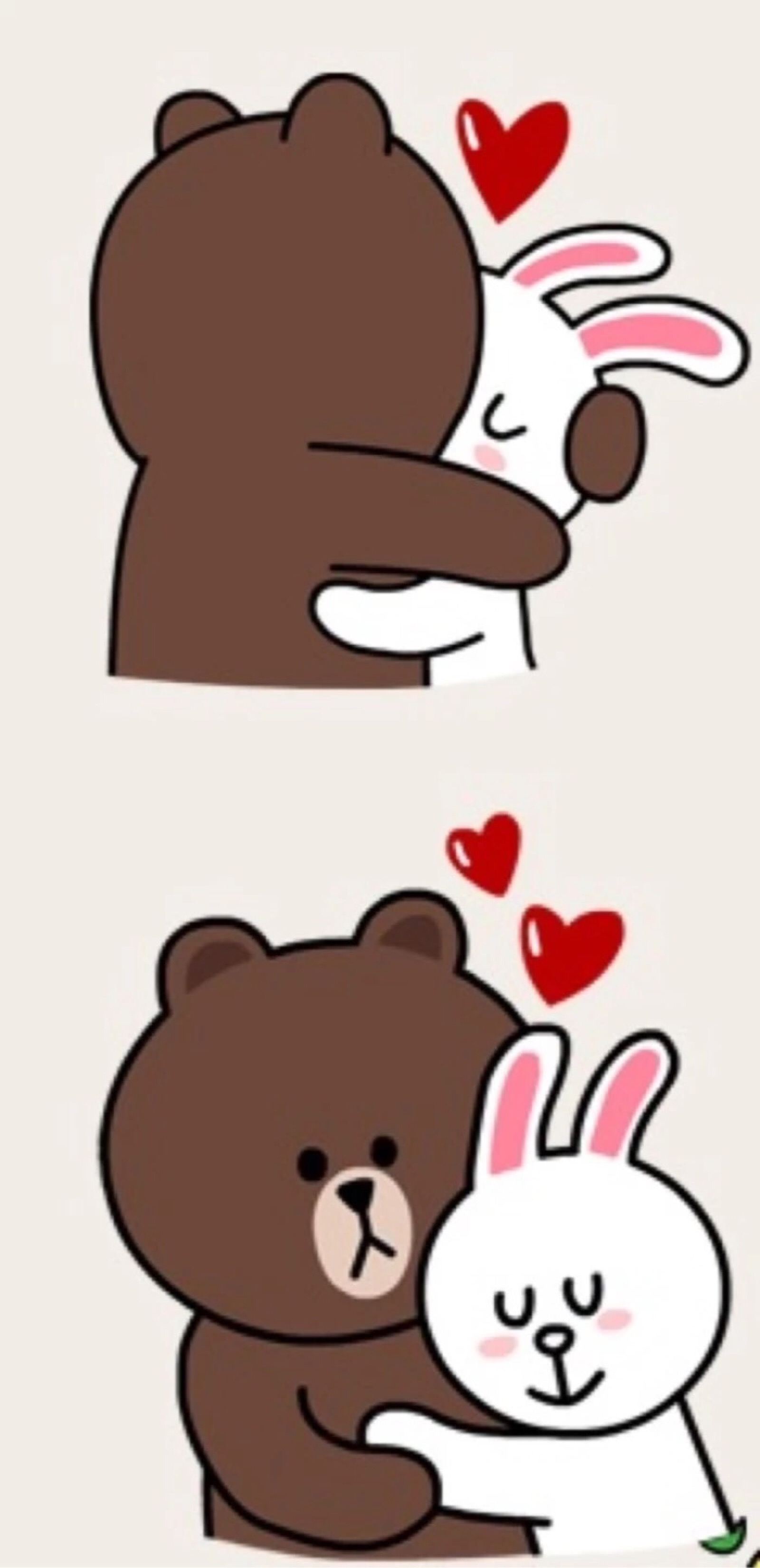 布朗熊可妮兔情侣壁纸图片