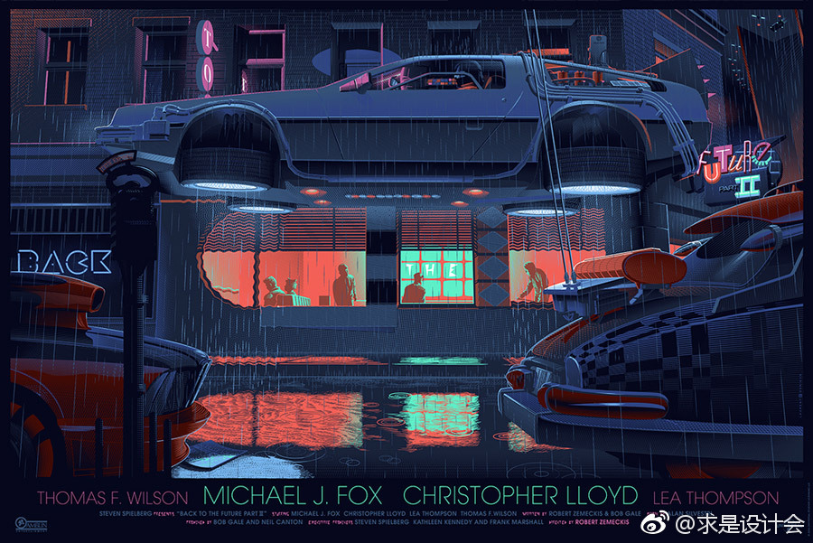 laurent durieux复古未来风格插画海报设计.#求是爱设计