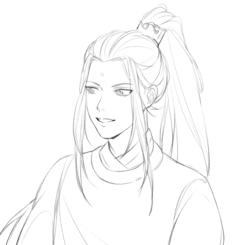 魔道祖师线稿 lofter:t