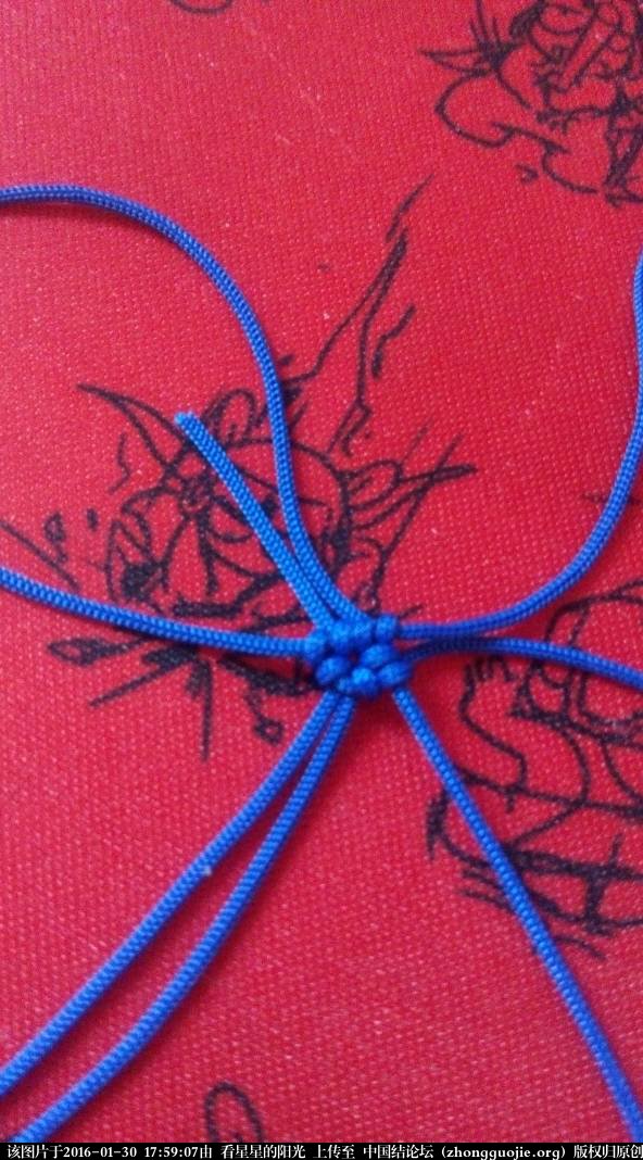 蝴蝶结红绳手链编织法图片