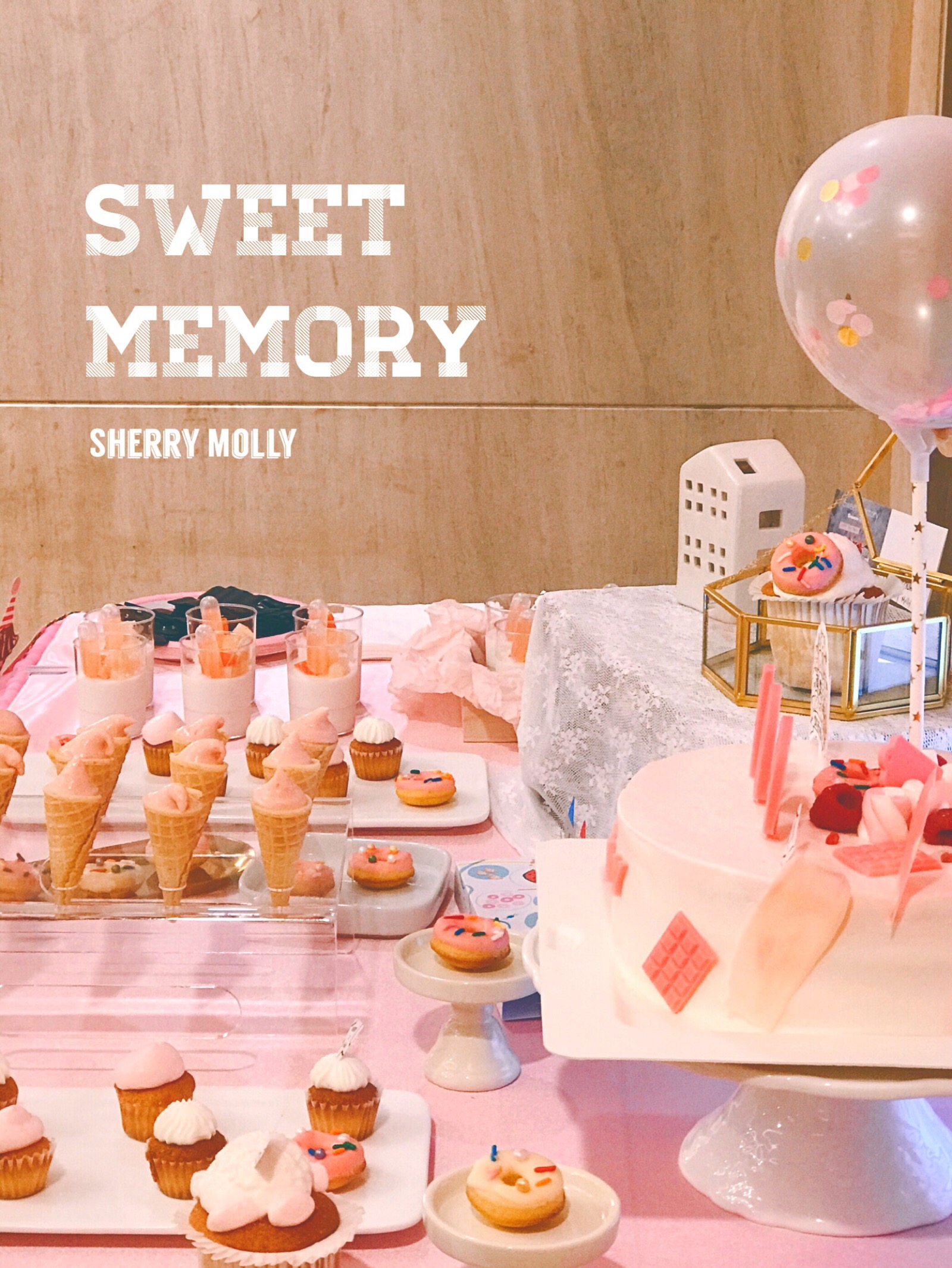 粉嘟嘟的宝宝百日宴甜品台呀