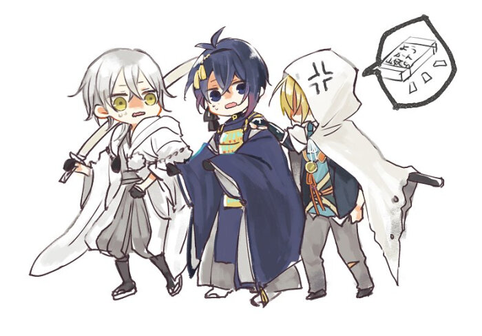 转自推特#刀剑乱舞#五虎退#山姥切国广#鹤丸国永#三日月宗近#膝丸