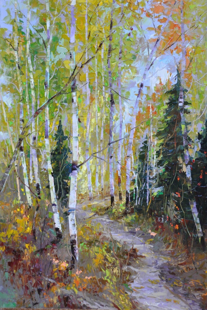 来自画家 dean bradshaw 山林绘画作品.