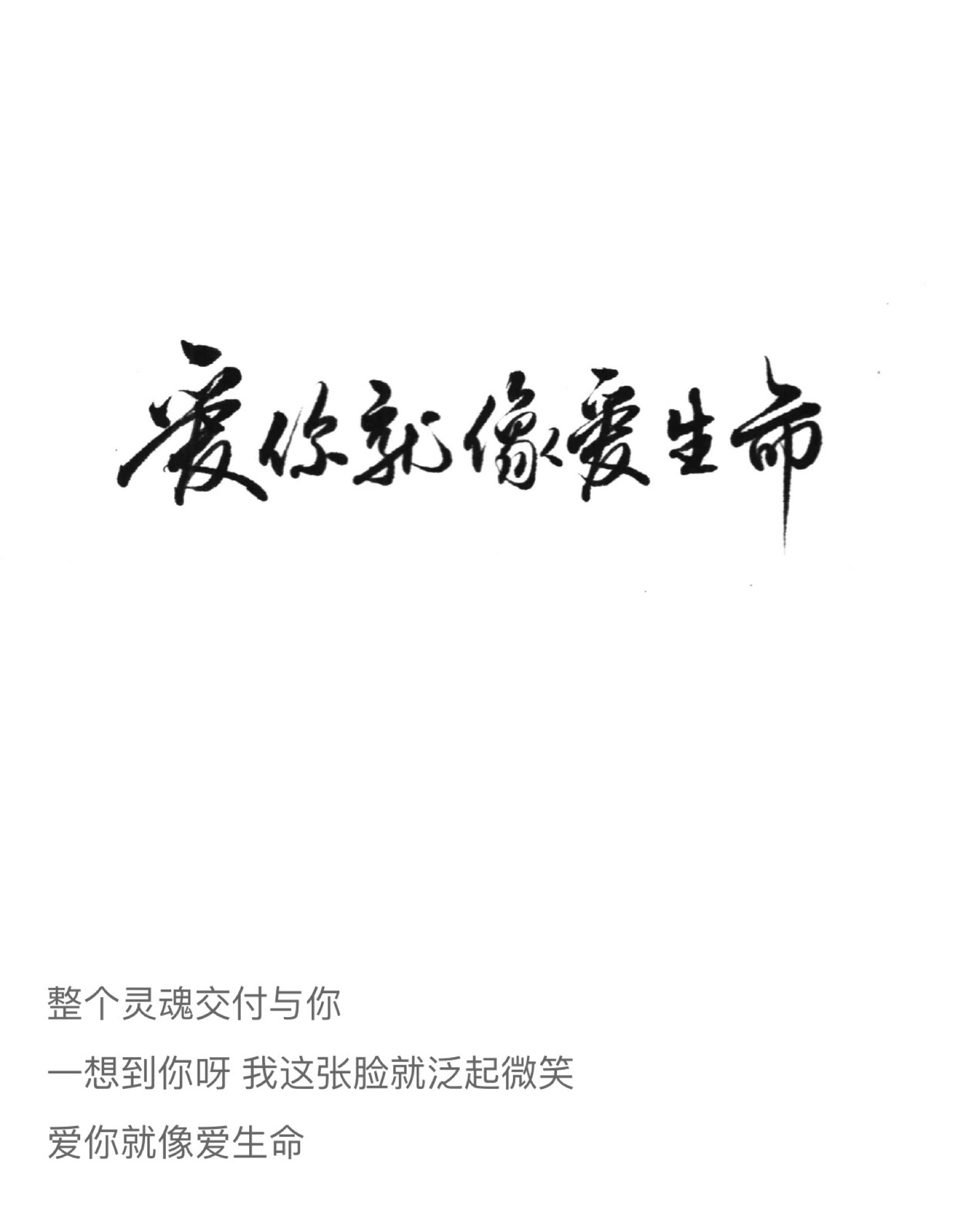 爱你就像爱生命