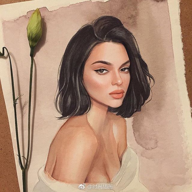 插画师irishkapirogovaa 欧美女生速写