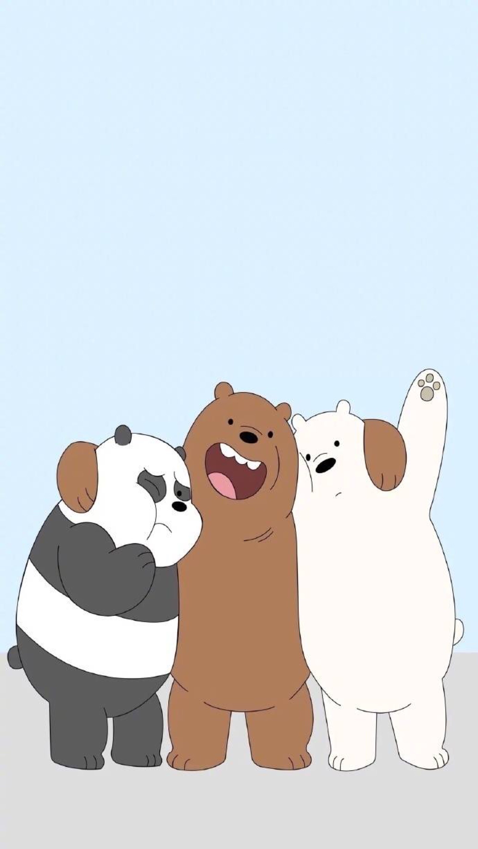 三只裸熊手机壁纸高清图片