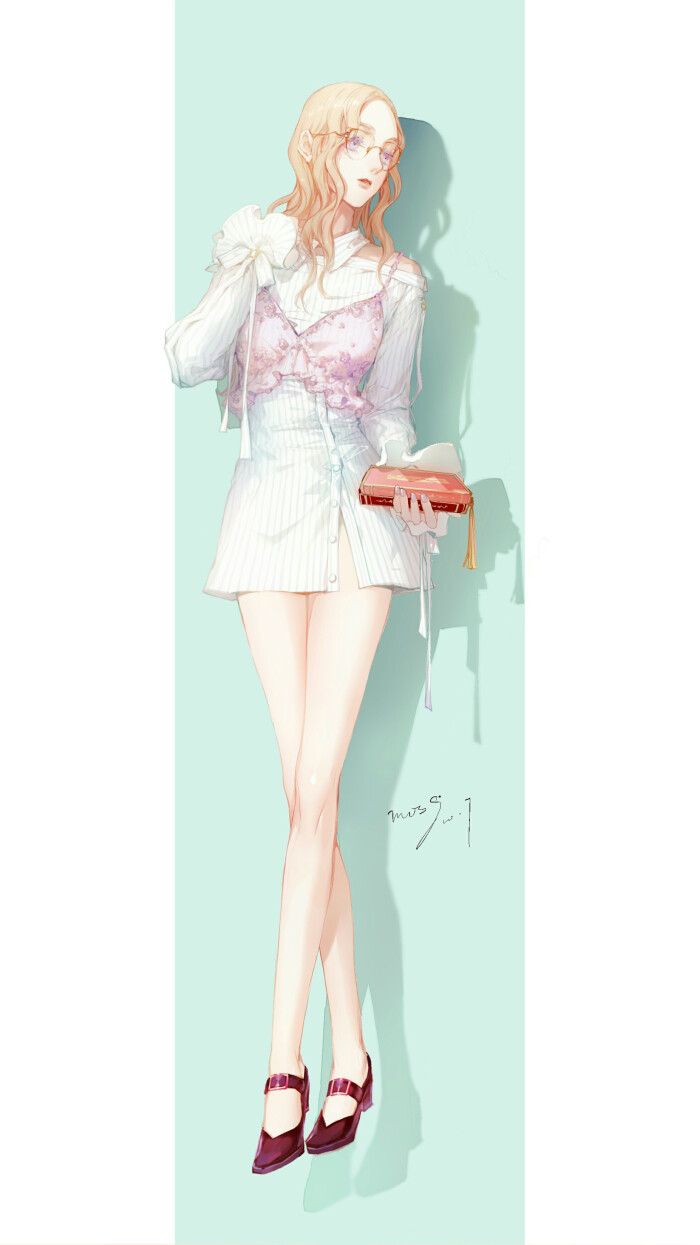 少女#手绘#插画# 画师:四次元青苔