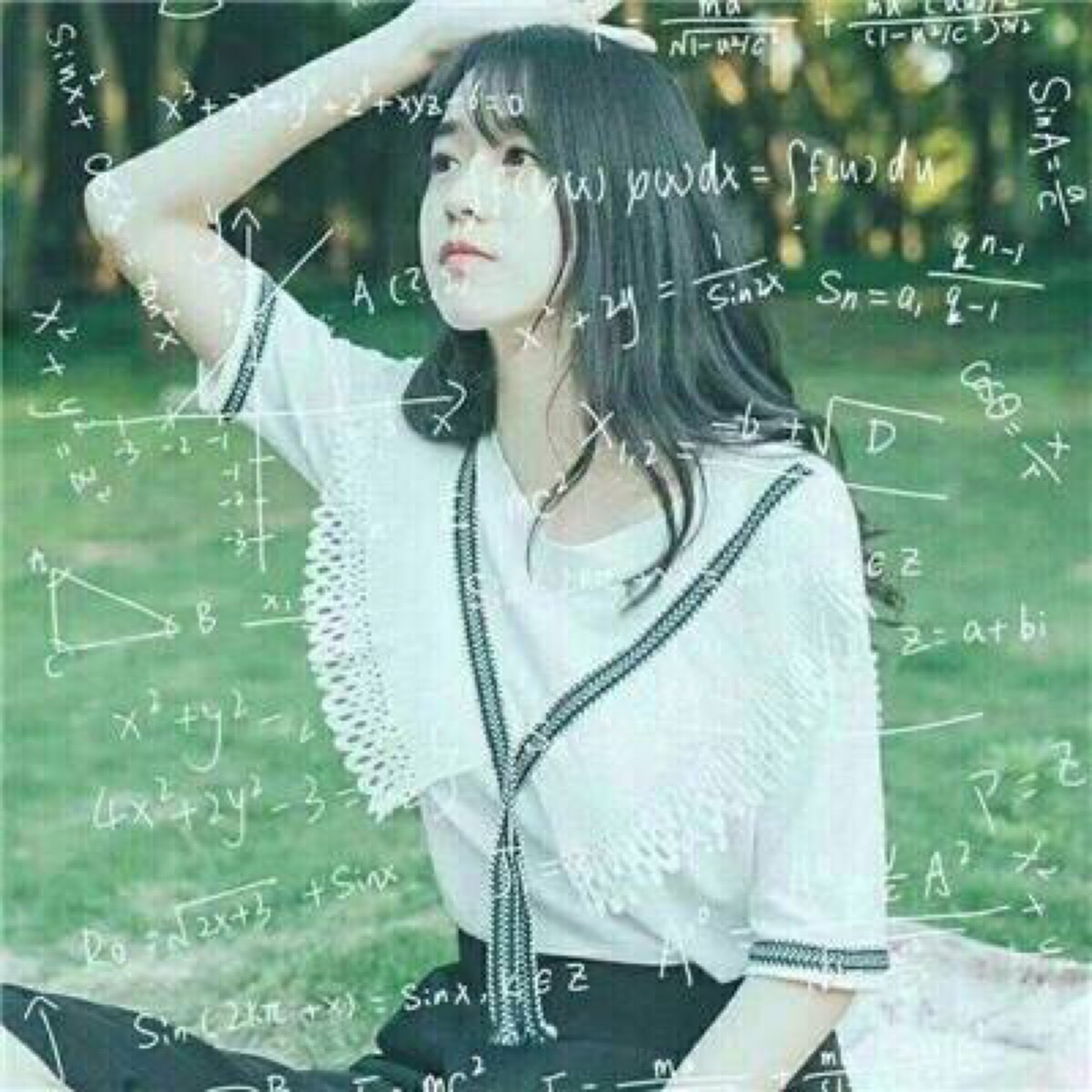数学公式头像女生