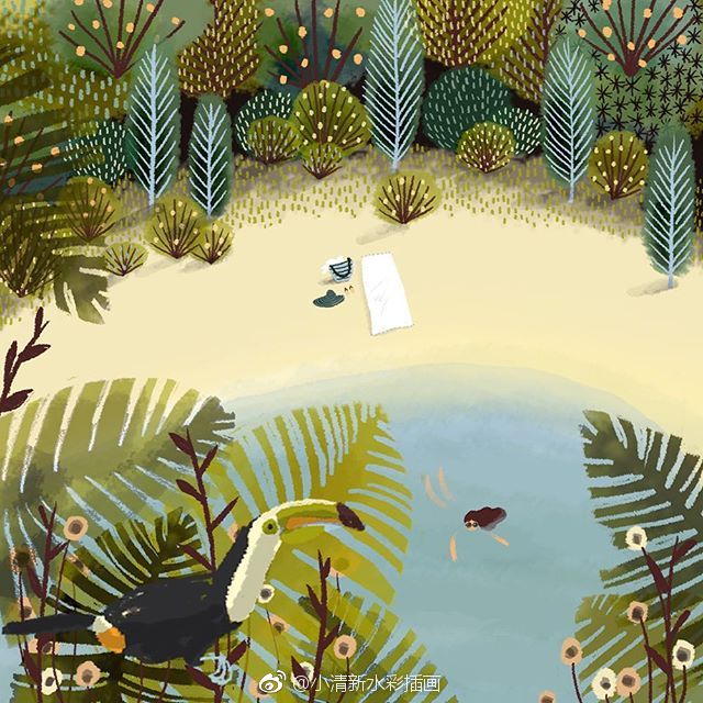 梦幻插画,非常小清新~ ins:jane_newland