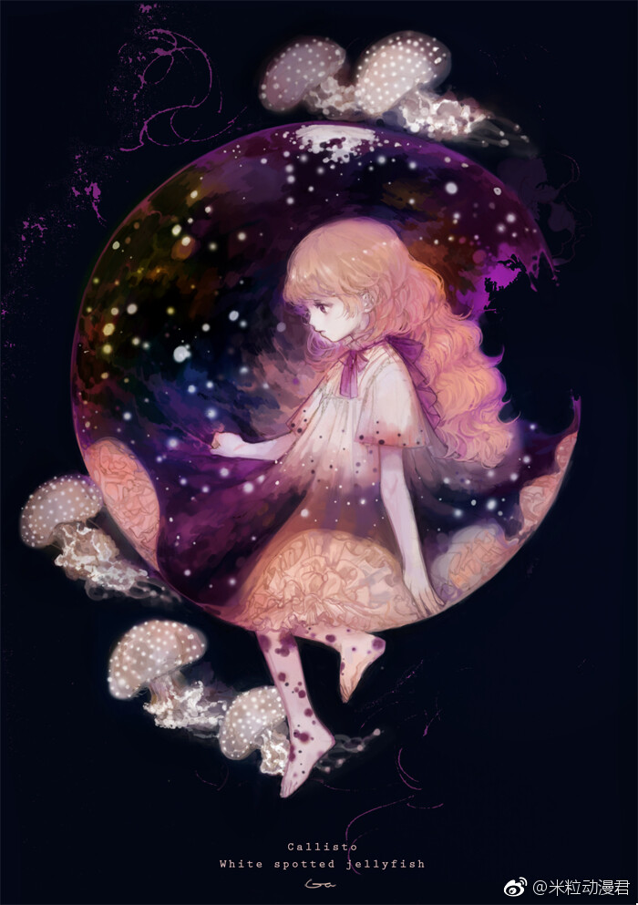 韩国插画师 一组阴郁动漫少女插画作品