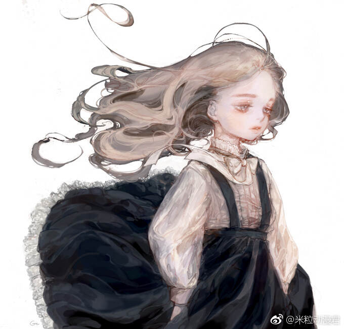韩国插画师 一组阴郁动漫少女插画作品