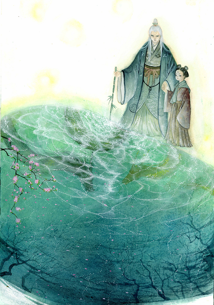 【古风插画】#东海龙王# 作者:鹿溟山