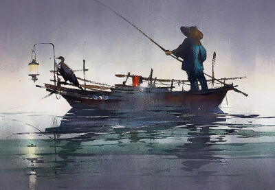 schaller 城市水彩画欣赏图片