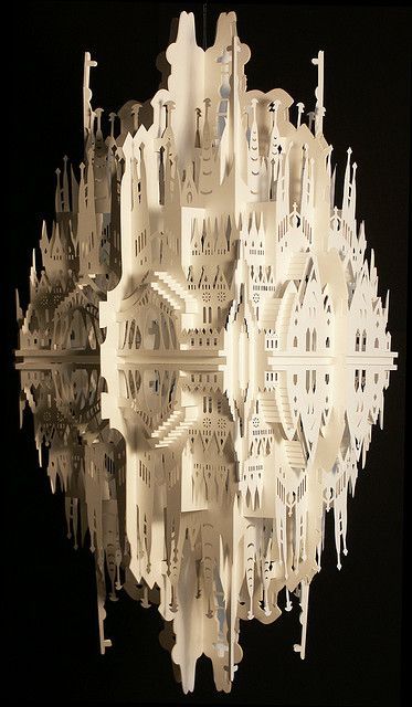 来自艺术家ingrid siliakus的立体折纸建筑