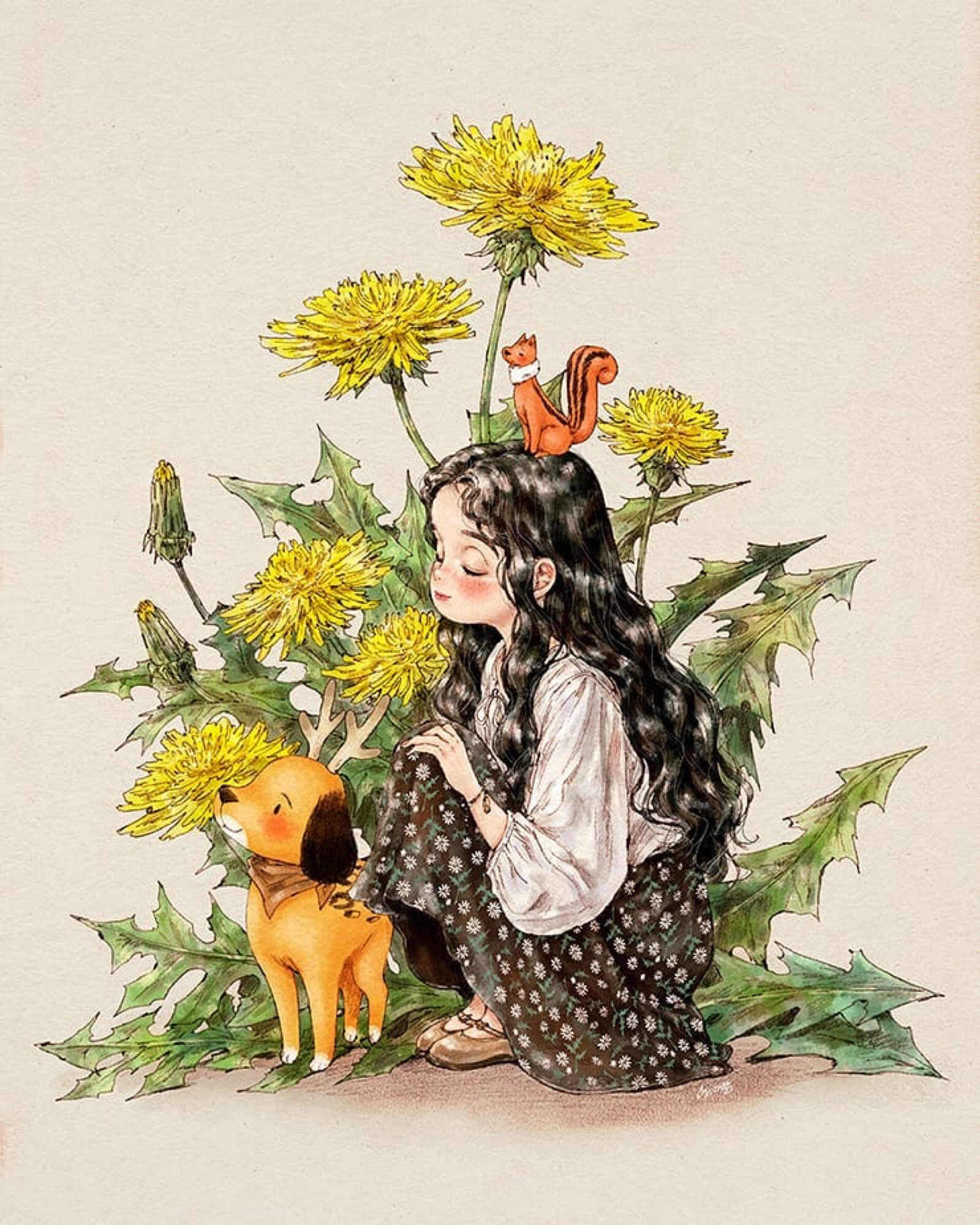森林女孩日记韩国插画家:aeppol