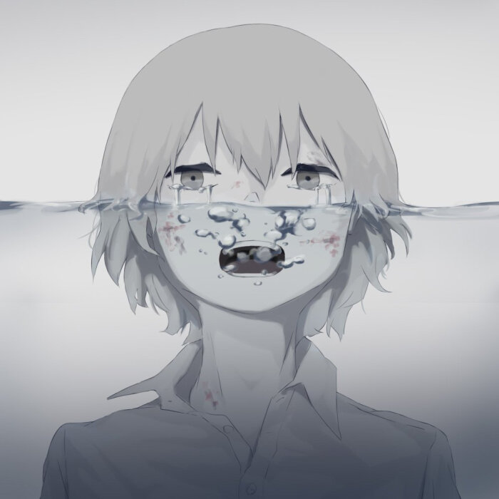 日推画师アボガド6绘制的一组致郁系作品. 【twitter:avogado6】