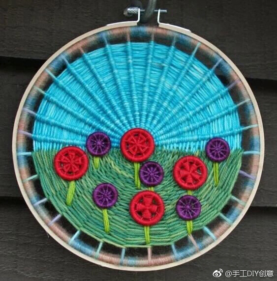 随手找到的小圆环,绕上剩余的彩线,颜值高又实用,太厉害了!(教程)