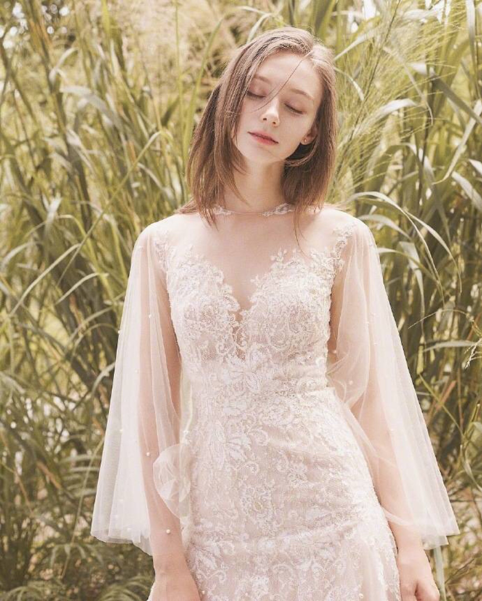 musemarry wedding dress丨雪白薄纱