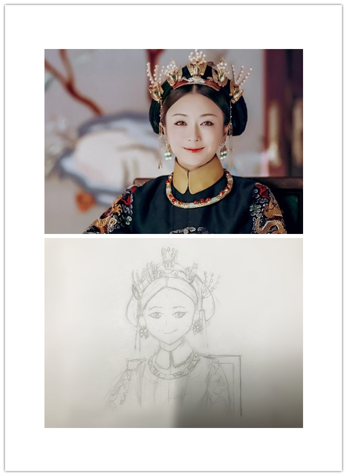 手绘图富察皇后