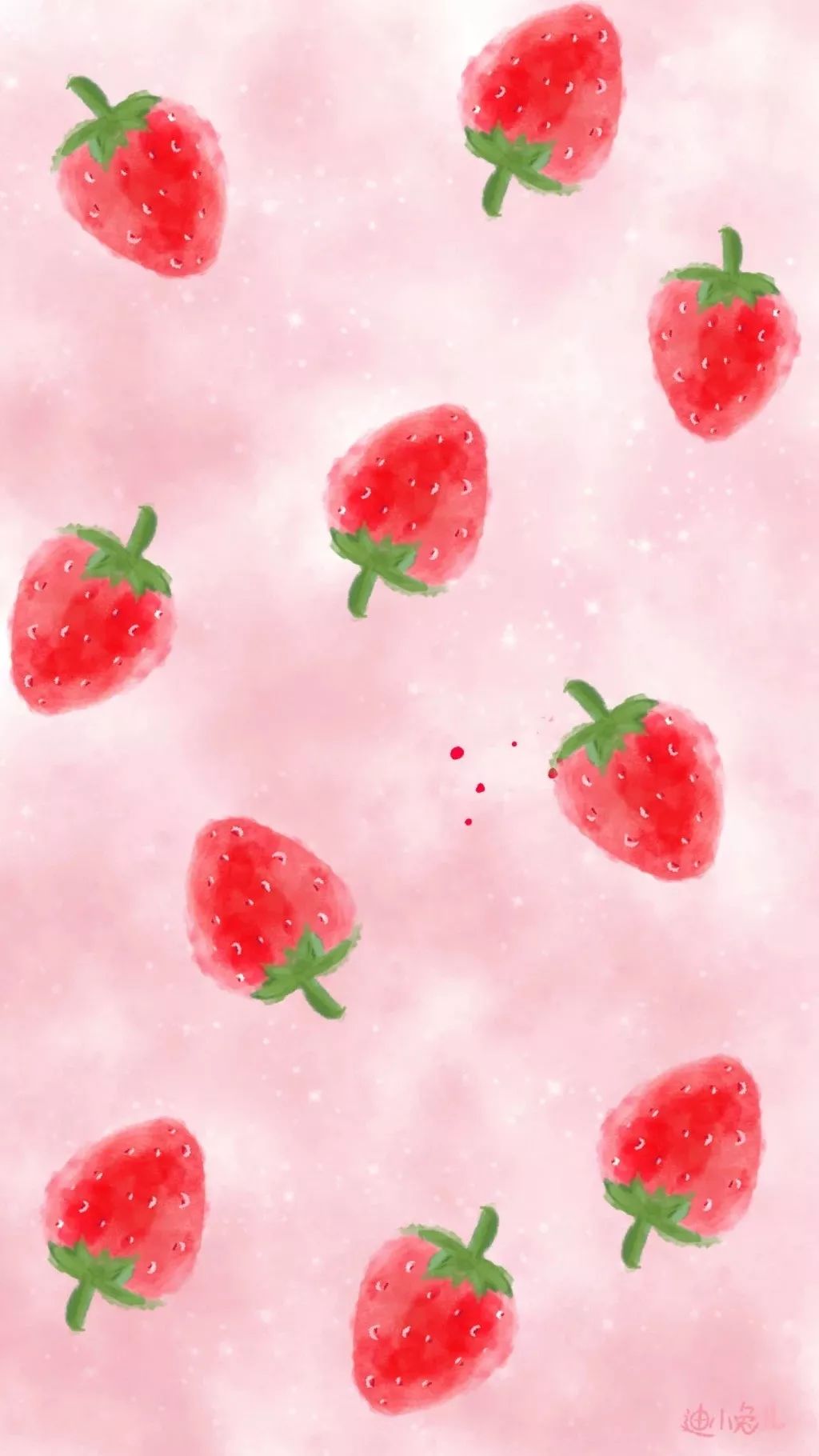 草莓神仙滤镜壁纸图片