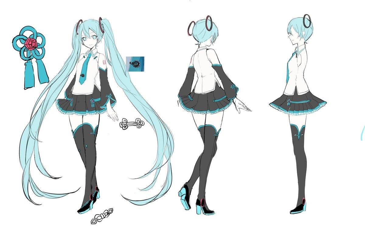 图源网络 侵删致歉【v家】官设 官图虚拟歌姬 初音未来 初音ミク v4c