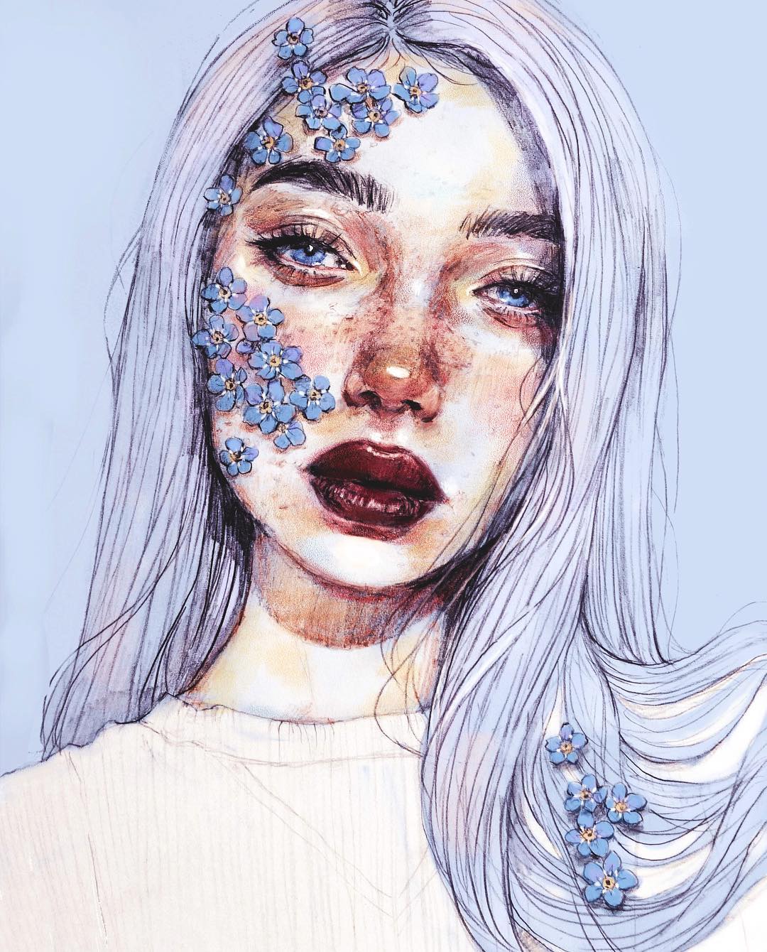 插画 人物绘画 插画师ins@0073.uv